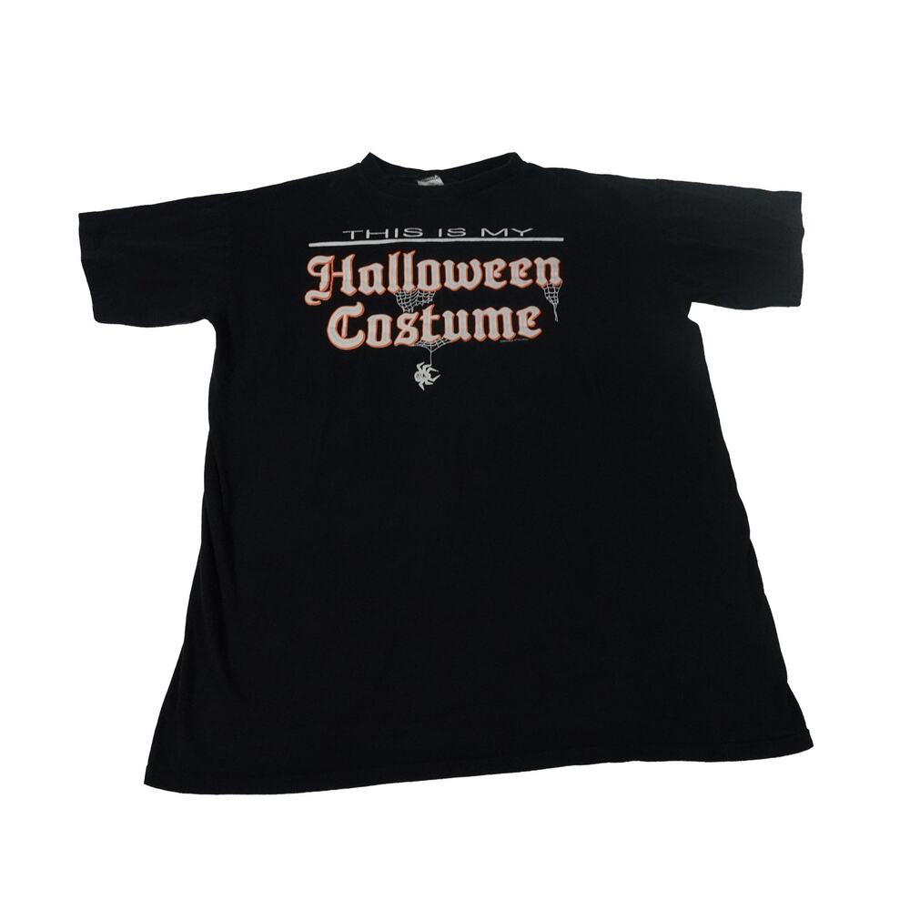 Vintage This is My Halloween Costume Made in USA Black T Shirt Men's Large